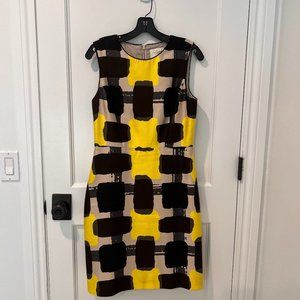 Black, Tan & Yellow Kate Spade Dress - Size 10